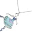 Sautoir-Collier-Pendentif-Poupee-Danseuse-Robe-Froufrous-Email-Bleu-et-Metal-Argente