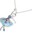 Sautoir-Collier-Pendentif-Poupee-Danseuse-Robe-Bustier-Email-Bleu-et-Metal-Argente