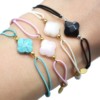 Bracelet-Cordon-Elastique-avec-Charm-Trefle-et-Perles-Acier