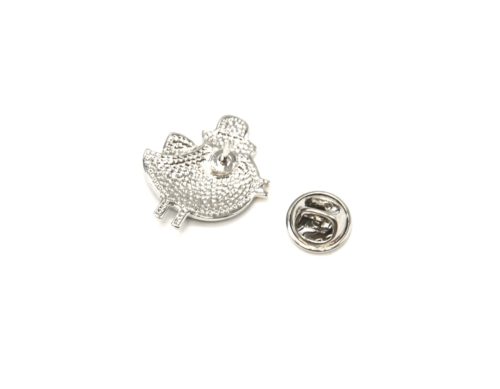 Mini-Broche-Pins-Oiseau-Email-Chapeau-et-Metal-Argente