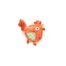 Mini-Broche-Pins-Poule-Motif-Fleuri-Corail-et-Metal-Dore