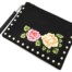 Pochette-Sac-Moyen-Bandouliere-Simili-Cuir-Noir-avec-Broderies-Fleurs-et-Perles