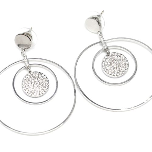 Boucles-dOreilles-Multi-Cercles-Metal-Argente-et-Strass-Zirconium