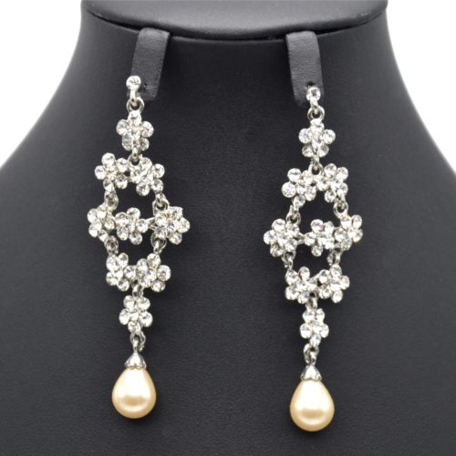 Boucles-dOreilles-Pendantes-Strass-Chic-Fetes-Argente