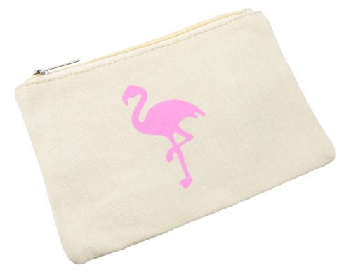 Trousse-Pochette-Toile-Avec-Motif-Flamant-Rose