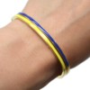 Bracelet-Jonc-Fin-Acier-Dore-avec-Bande-Email-Couleur