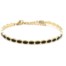 Bracelet-Jonc-Fin-Ondule-et-Chaine-Acier-Dore-avec-Ovales-Email-Noir