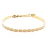 Bracelet-Jonc-Fin-Ondule-et-Chaine-Acier-Dore-avec-Ovales-Email-Beige