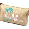 Lot-de-3-Pochettes-Trousses-Toile-de-Jute-avec-Message-Lifes-a-Beach