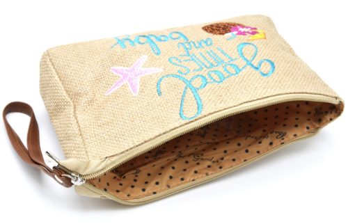 Lot-de-3-Pochettes-Trousses-Toile-de-Jute-avec-Message-Good-Times-And-Baby