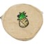 Pochette-Sac-Bandouliere-Rond-Toile-de-Jute-avec-Motif-Ananas-Sequins