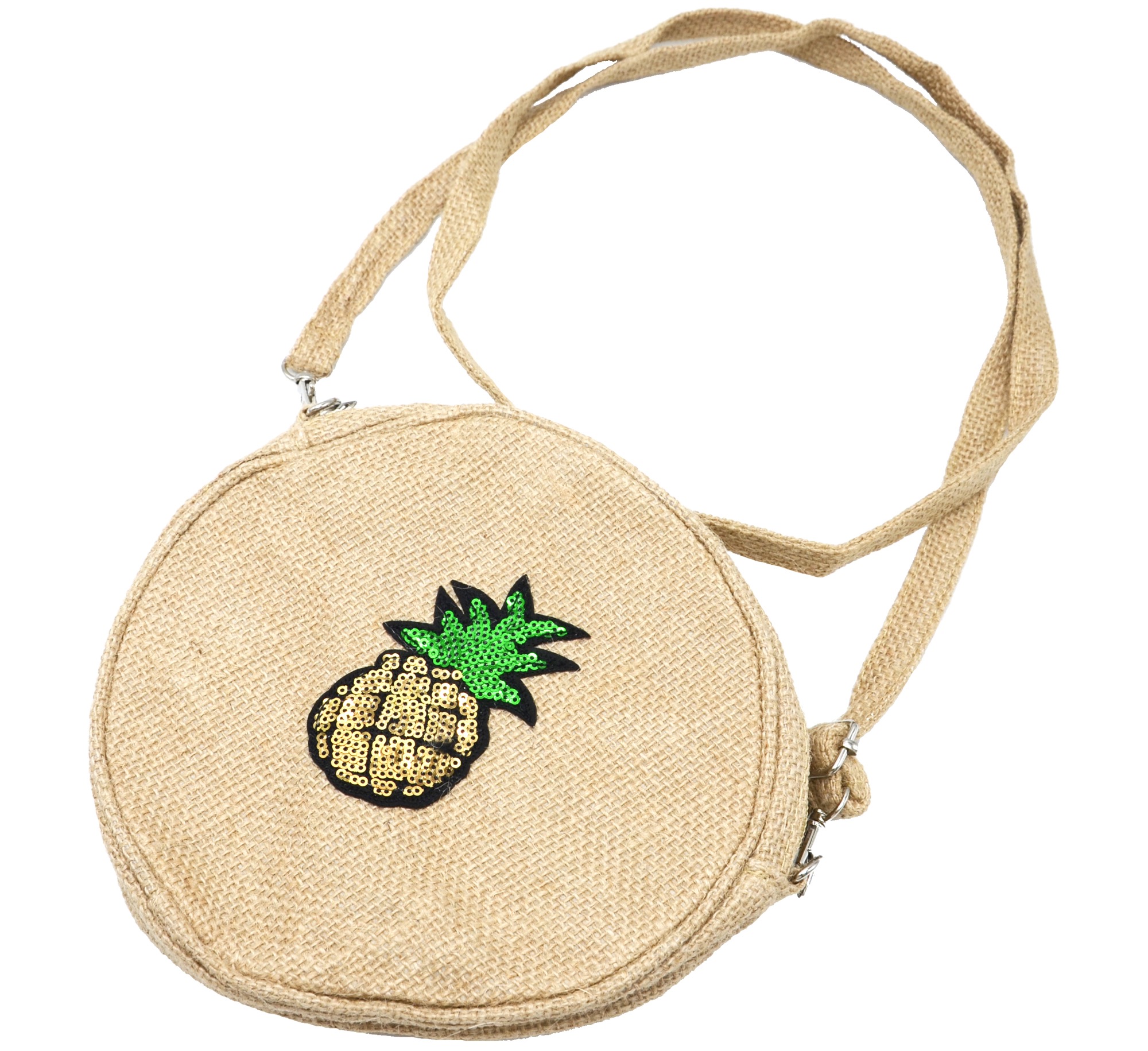 Sac bandoulière de petite fille ananas doré