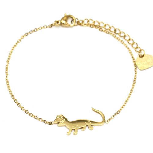 Bracelet-Fine-Chaine-avec-Charm-Salamandre-Lezard-Acier-Dore