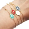 Bracelet-Fine-Chaine-Acier-Dore-avec-Ovale-Email-Motif-Croix