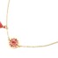 Collier-Fine-Chaine-Acier-Dore-avec-Cercle-Fleur-Email-et-Pompon-Rouge