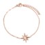 Bracelet-Fine-Chaine-avec-Charm-Etoile-Polaire-Acier-Or-Rose