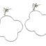 Boucles-dOreilles-Pendantes-Petit-et-Grand-Trefle-Contour-Acier-Argente