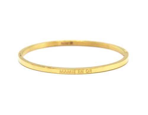Bracelet-Jonc-Fin-Acier-Dore-avec-Message-Mamie-En-Or