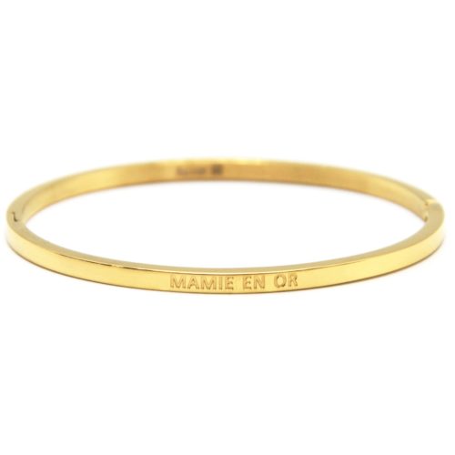 Bracelet-Jonc-Fin-Acier-Dore-avec-Message-Mamie-En-Or
