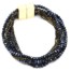 Bracelet-Manchette-Multi-Rangs-Boules-Metal-et-Perles-Brillantes-Bleu-Nuit