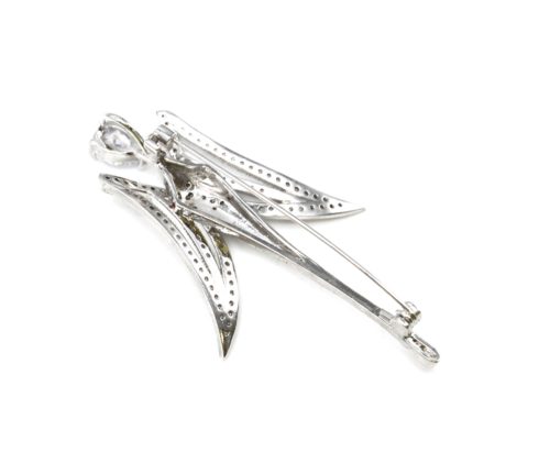 Broche-Epingle-Metal-Argente-avec-Ailes-dAnge-Strass-Zirconium