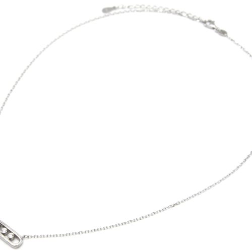 Collier-Fine-Chaine-Argent-925-Pendentif-Rectangle-Arrondi-et-Pierres-Zirconium