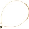 Collier-Fine-Chaine-Acier-Dore-avec-Ovale-Email-Noir-Motif-Croix