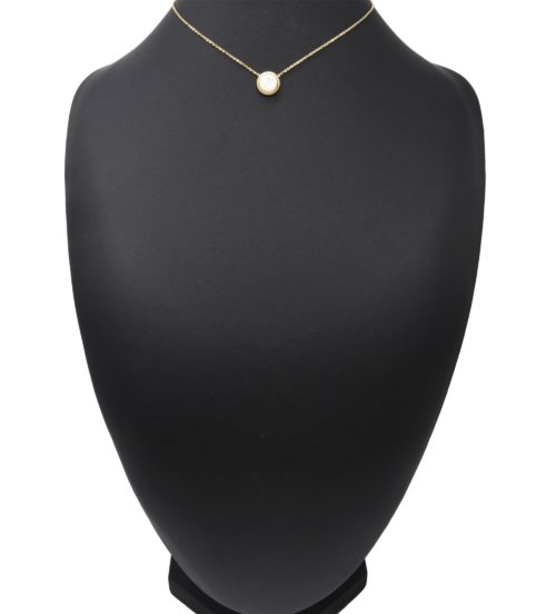 Collier-Fine-Chaine-avec-Pendentif-Pierre-Marbre-Blanc-Contour-Acier-Dore