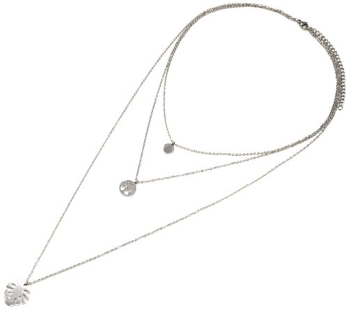 Collier-Triple-Chaine-avec-Cercle-Arbre-de-Vie-et-Feuilles-Acier-Argente