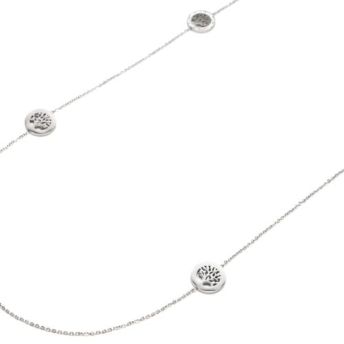 Sautoir-Collier-Fine-Chaine-avec-Charms-Cercles-Arbres-de-Vie-Acier-Argente-et-Strass