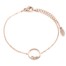 Bracelet-Fine-Chaine-avec-Charm-Cercle-Pierres-Contour-Acier-Or-Rose