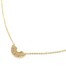 Collier-Fine-Chaine-avec-Pendentif-Demi-Cercle-Ajoure-Acier-Dore-et-Strass-Champagne