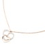 Collier-Fine-Chaine-avec-Pendentif-Double-Coeurs-Contour-Acier-Or-Rose-et-Strass