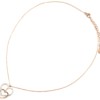 Collier-Fine-Chaine-avec-Pendentif-Double-Coeurs-Contour-Acier-Or-Rose-et-Strass