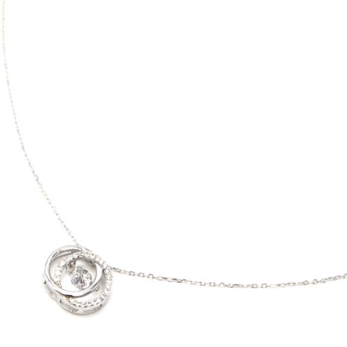 Collier-Fine-Chaine-Argent-925-Pendentif-Double-Cercles-Strass-Zirconium-et-Pierre