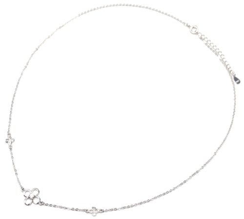 Collier-Fine-Chaine-Argent-925-Pendentif-Trefles-et-Pierre-Zirconium