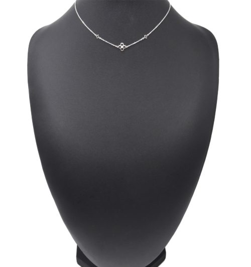 Collier-Fine-Chaine-Argent-925-Pendentif-Trefles-et-Pierre-Zirconium