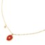 Collier-Fine-Chaine-Acier-Dore-avec-Ovale-Email-Rouge-Motif-Etoile