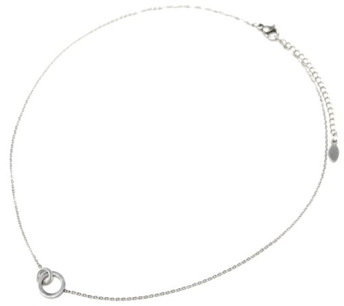 Collier-Fine-Chaine-avec-Pendentif-Double-Cercles-Acier-Argente