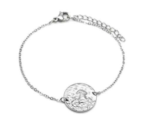 Bracelet-Charm-Medaille-Signe-Astro-Capricorne-Acier-Argente