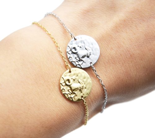 Bracelet-Charm-Medaille-Signe-Astro-Capricorne-Acier