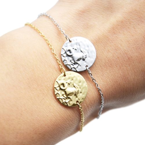 Bracelet-Charm-Medaille-Signe-Astro-Capricorne-Acier