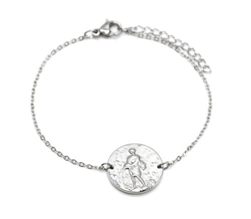 Bracelet-Charm-Medaille-Signe-Astro-Verseau-Acier-Argente