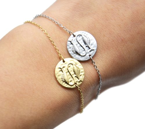 Bracelet-Charm-Medaille-Signe-Astro-Poissons-Acier