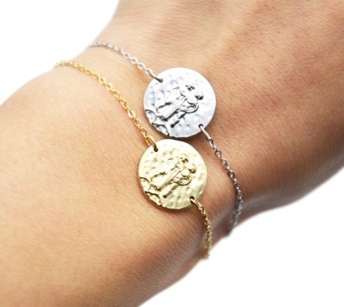 Bracelet-Charm-Medaille-Signe-Astro-Gemeaux-Acier