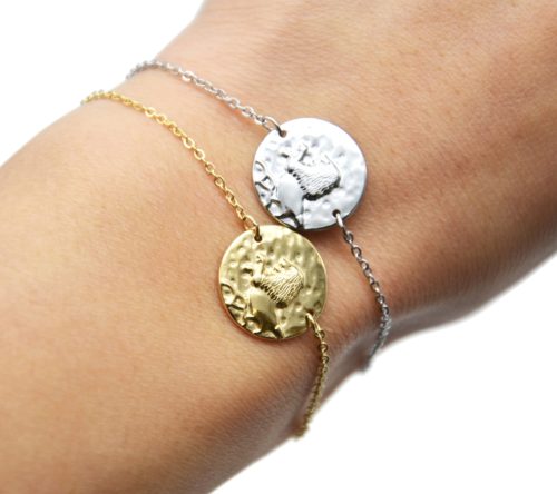 Bracelet-Charm-Medaille-Signe-Astro-Lion-Acier