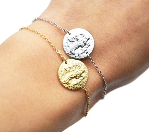 Bracelet-Charm-Medaille-Signe-Astro-Vierge-Acier