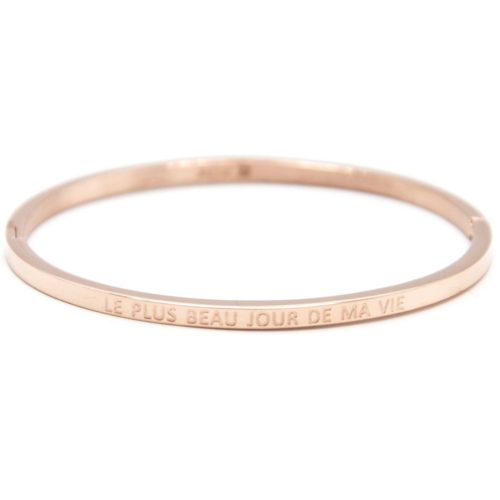 Bracelet-Jonc-Fin-Acier-Or-Rose-avec-Message-Le-Plus-Beau-Jour-De-Ma-Vie