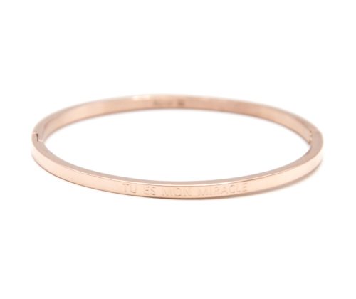 Bracelet-Jonc-Fin-Acier-Or-Rose-avec-Message-Tu-Es-Mon-Miracle