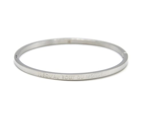 Bracelet-Jonc-Fin-Acier-Argente-avec-Message-Jusqu-Au-Bout-Du-Monde